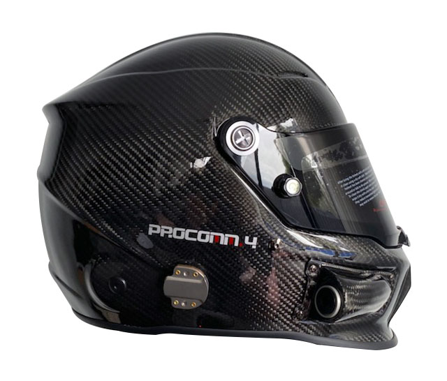 DTG Procomm 4 Carbon Premium Full Face Helmet Tiger Mask Ready