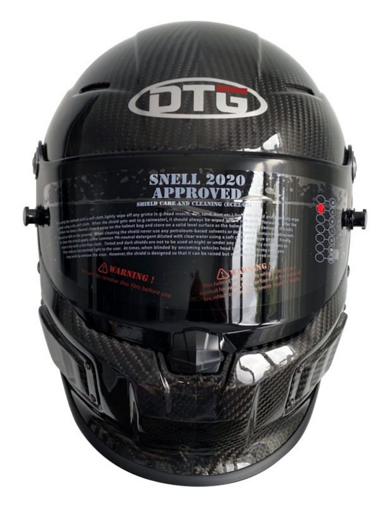 DTG Procomm 4 Full Face Carbon Premium Helmet Tiger Mask Ready